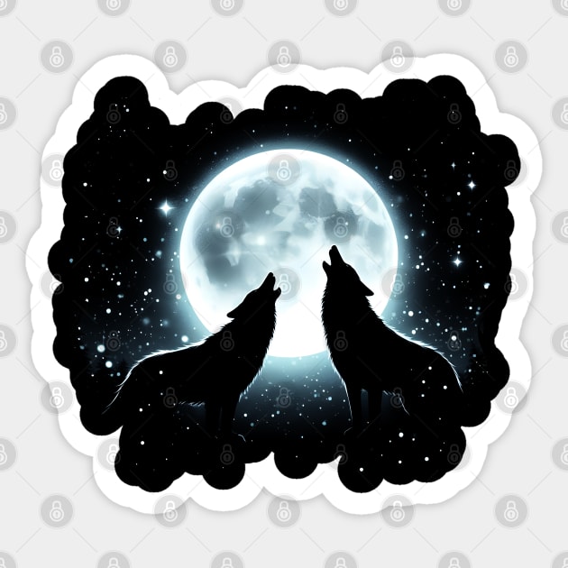 Lunar Serenade Sticker by MakerMind8.2
